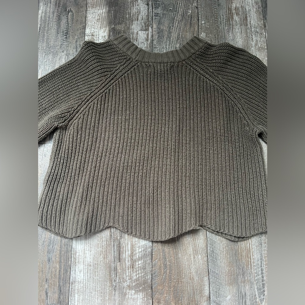 dark green cropped sweater from pacsun LA hearts